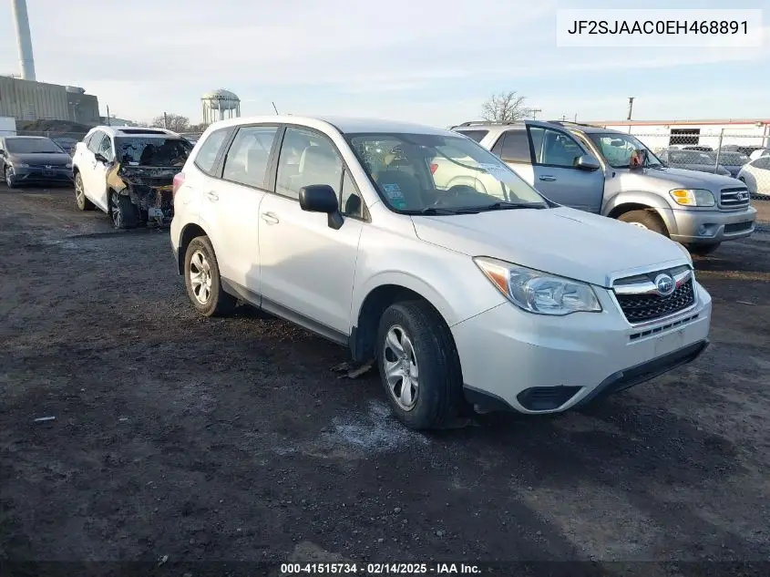 2014 Subaru Forester 2.5I VIN: JF2SJAAC0EH468891 Lot: 41515734
