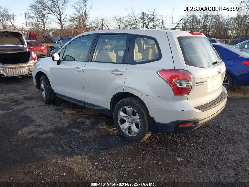 2014 Subaru Forester 2.5I VIN: JF2SJAAC0EH468891 Lot: 41515734
