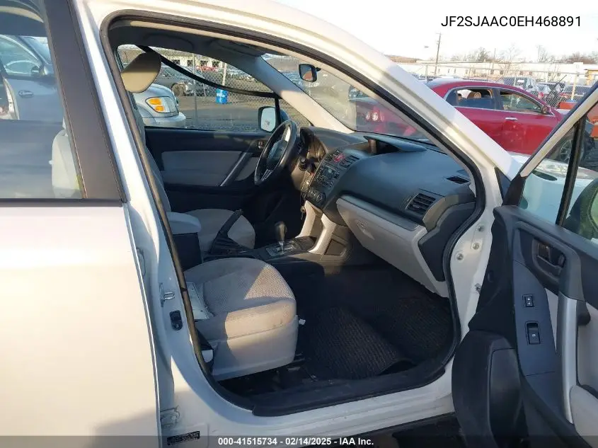 2014 Subaru Forester 2.5I VIN: JF2SJAAC0EH468891 Lot: 41515734