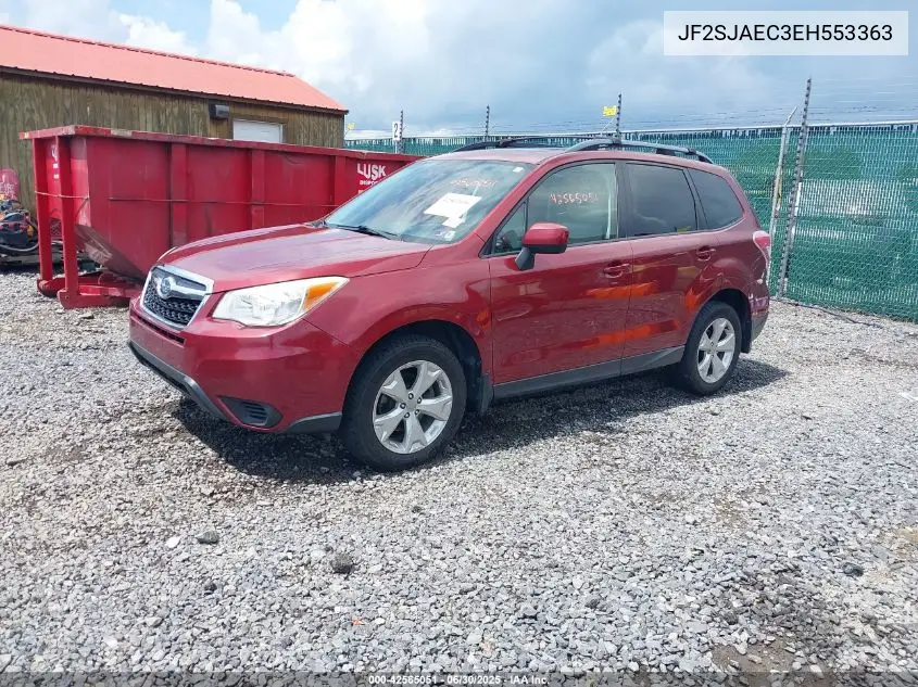 2014 Subaru Forester 2.5I Premium VIN: JF2SJAEC3EH553363 Lot: 42565051