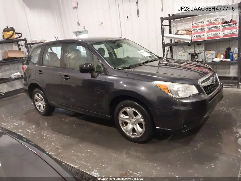 2014 Subaru Forester 2.5I VIN: JF2SJAAC5EH477716 Lot: 42616389