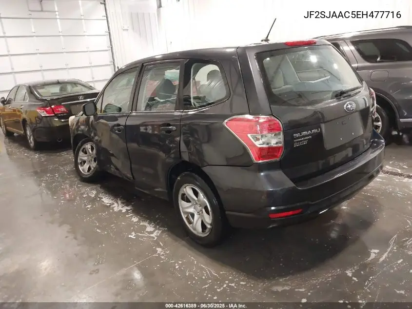 2014 Subaru Forester 2.5I VIN: JF2SJAAC5EH477716 Lot: 42616389
