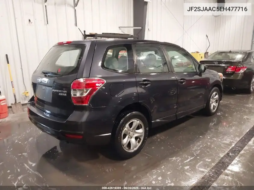 2014 Subaru Forester 2.5I VIN: JF2SJAAC5EH477716 Lot: 42616389