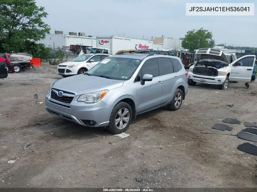 2014 Subaru Forester 2.5I Limited VIN: JF2SJAHC1EH536041 Lot: 42621880