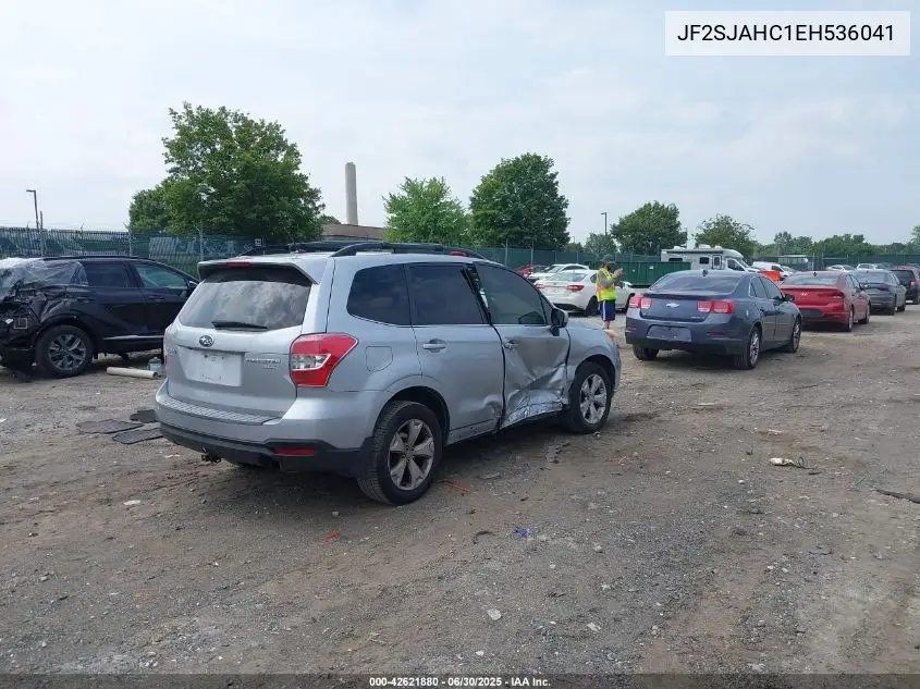 2014 Subaru Forester 2.5I Limited VIN: JF2SJAHC1EH536041 Lot: 42621880