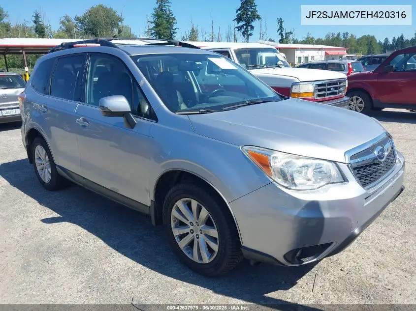 jf2sjamc7eh420316 JF2SJAMC7EH420316 2014 Subaru Forester 2.5I Touring