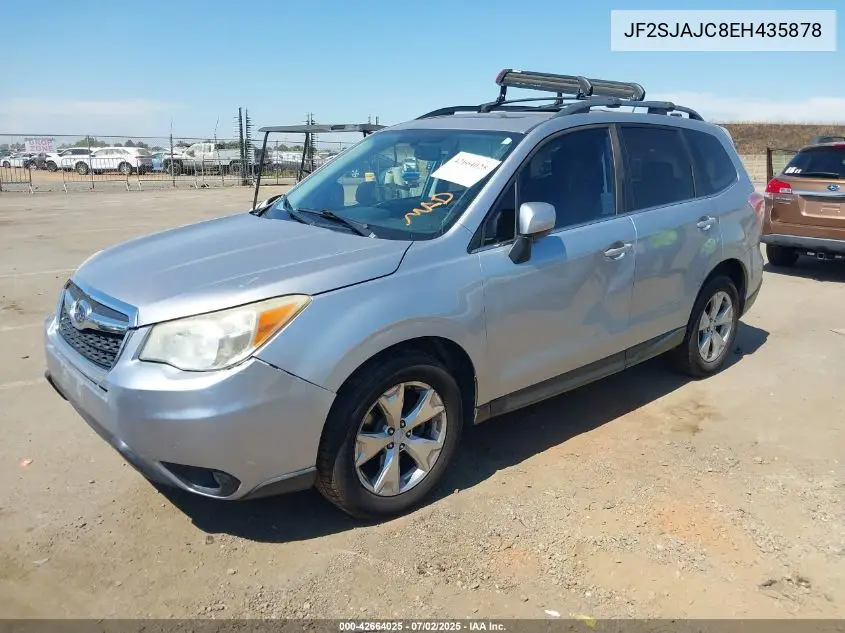 2014 Subaru Forester 2.5I Limited VIN: JF2SJAJC8EH435878 Lot: 42664025
