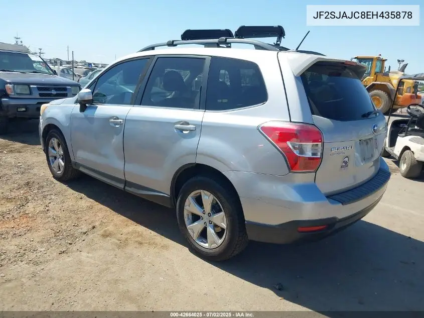 2014 Subaru Forester 2.5I Limited VIN: JF2SJAJC8EH435878 Lot: 42664025