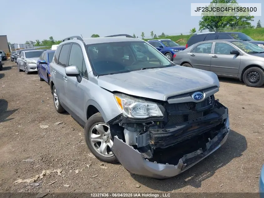 2015 Subaru Forester 2.5I VIN: JF2SJCBC4FH582100 Lot: 12327636