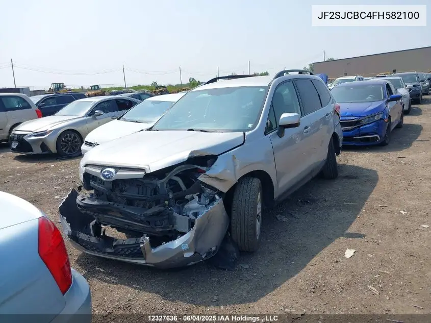 2015 Subaru Forester 2.5I VIN: JF2SJCBC4FH582100 Lot: 12327636