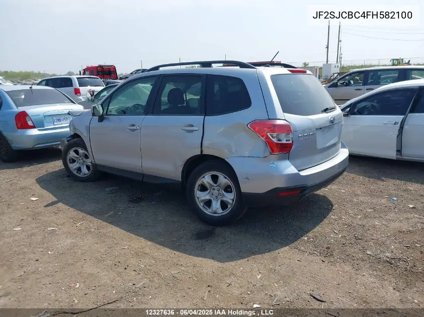 2015 Subaru Forester 2.5I VIN: JF2SJCBC4FH582100 Lot: 12327636