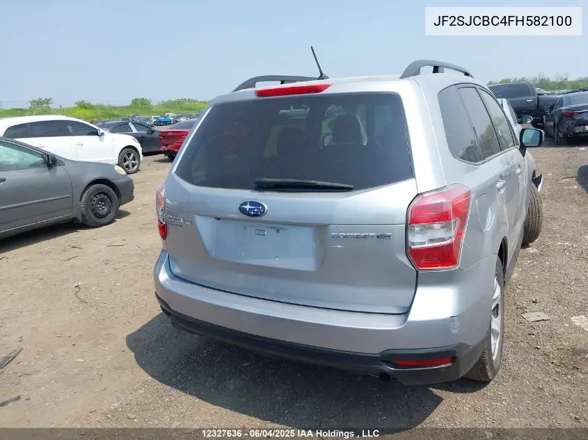 2015 Subaru Forester 2.5I VIN: JF2SJCBC4FH582100 Lot: 12327636