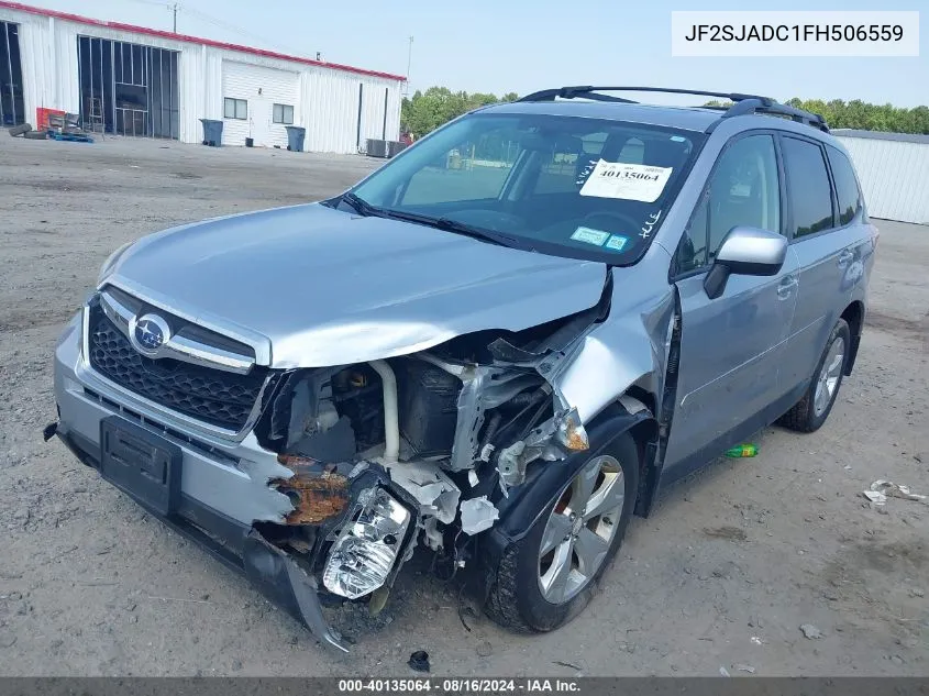 2015 Subaru Forester 2.5I Premium VIN: JF2SJADC1FH506559 Lot: 40135064