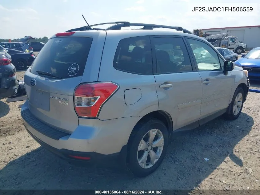 2015 Subaru Forester 2.5I Premium VIN: JF2SJADC1FH506559 Lot: 40135064