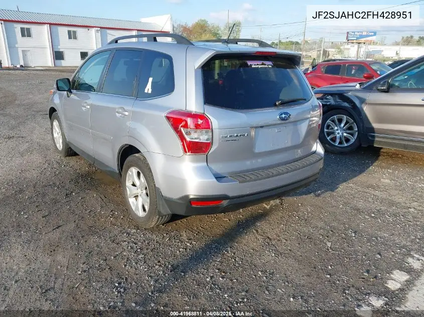 2015 Subaru Forester 2.5I Limited VIN: JF2SJAHC2FH428951 Lot: 41968811