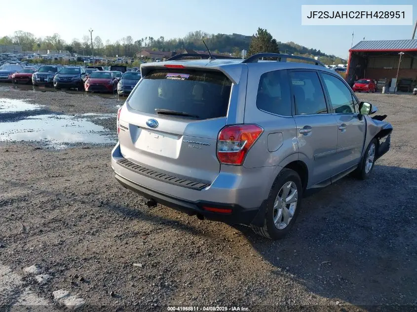 2015 Subaru Forester 2.5I Limited VIN: JF2SJAHC2FH428951 Lot: 41968811