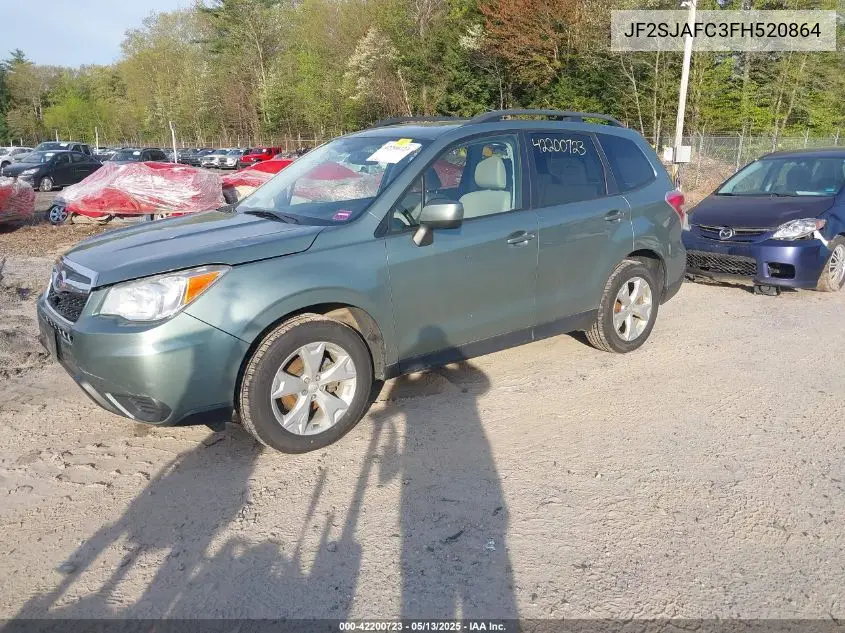 2015 Subaru Forester 2.5I Premium VIN: JF2SJAFC3FH520864 Lot: 42200723