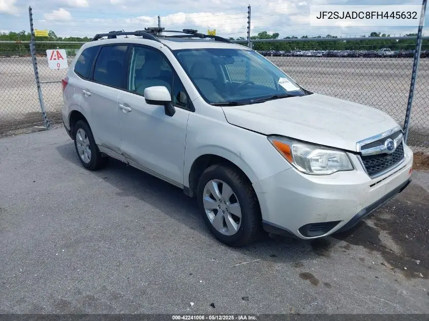 2015 Subaru Forester 2.5I Premium VIN: JF2SJADC8FH445632 Lot: 42241006
