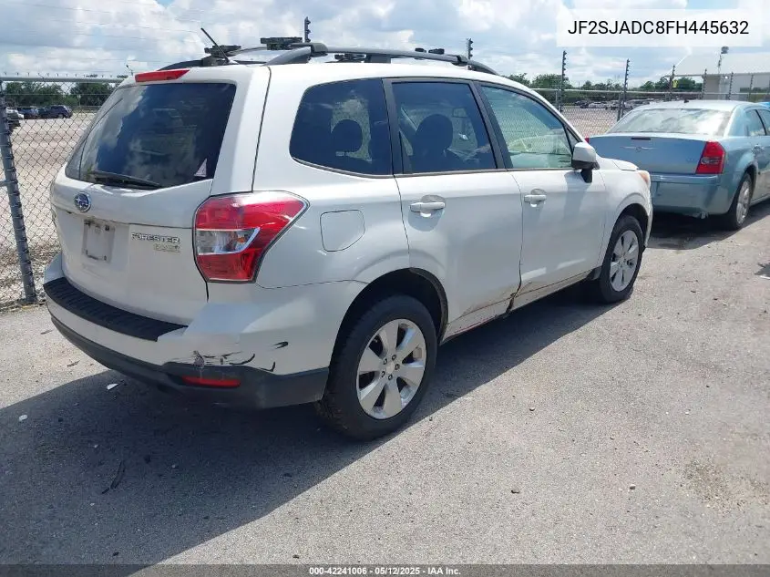 2015 Subaru Forester 2.5I Premium VIN: JF2SJADC8FH445632 Lot: 42241006