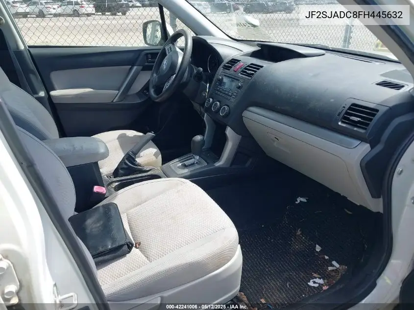 2015 Subaru Forester 2.5I Premium VIN: JF2SJADC8FH445632 Lot: 42241006