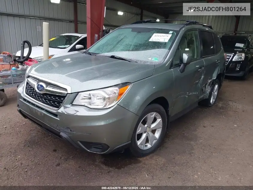 2015 Subaru Forester 2.5I Premium VIN: JF2SJADC0FH801264 Lot: 42242979