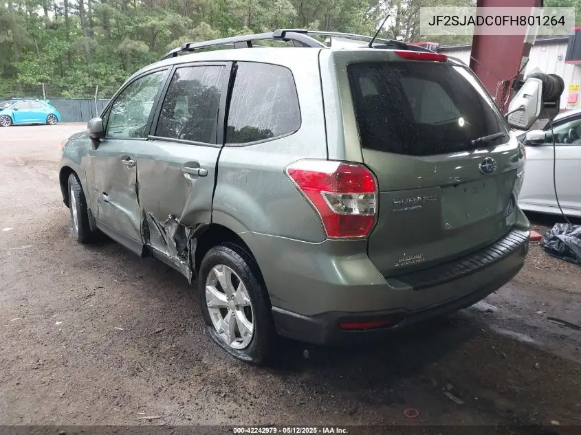 2015 Subaru Forester 2.5I Premium VIN: JF2SJADC0FH801264 Lot: 42242979