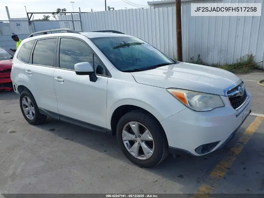2015 Subaru Forester 2.5I Premium VIN: JF2SJADC9FH517258 Lot: 42247191