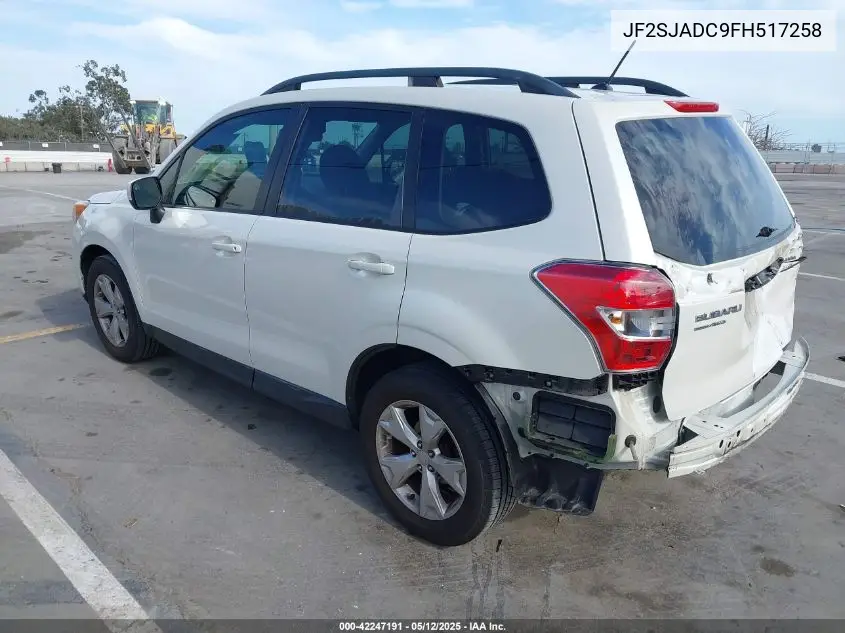 2015 Subaru Forester 2.5I Premium VIN: JF2SJADC9FH517258 Lot: 42247191