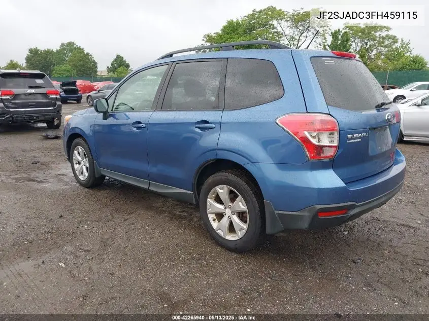 2015 Subaru Forester 2.5I Premium VIN: JF2SJADC3FH459115 Lot: 42265940