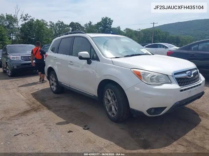 2015 Subaru Forester 2.5I Touring VIN: JF2SJAUCXFH435104 Lot: 42582177