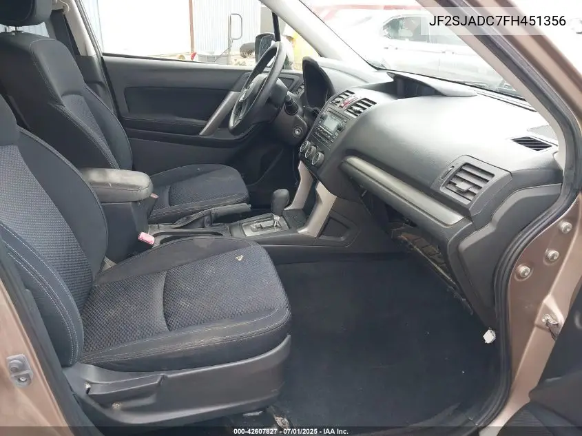 2015 Subaru Forester 2.5I Premium VIN: JF2SJADC7FH451356 Lot: 42607827