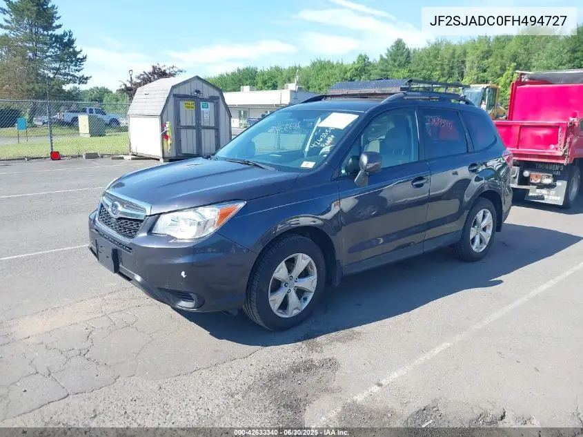 2015 Subaru Forester 2.5I Premium VIN: JF2SJADC0FH494727 Lot: 42633340