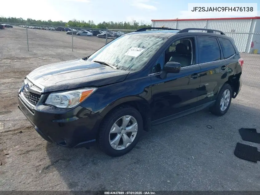 2015 Subaru Forester 2.5I Limited VIN: JF2SJAHC9FH476138 Lot: 42637669