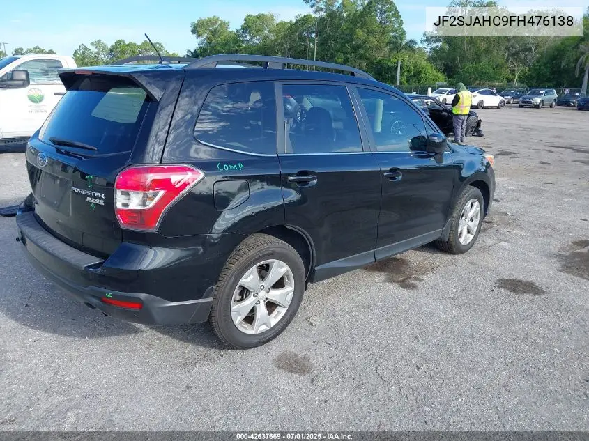 2015 Subaru Forester 2.5I Limited VIN: JF2SJAHC9FH476138 Lot: 42637669