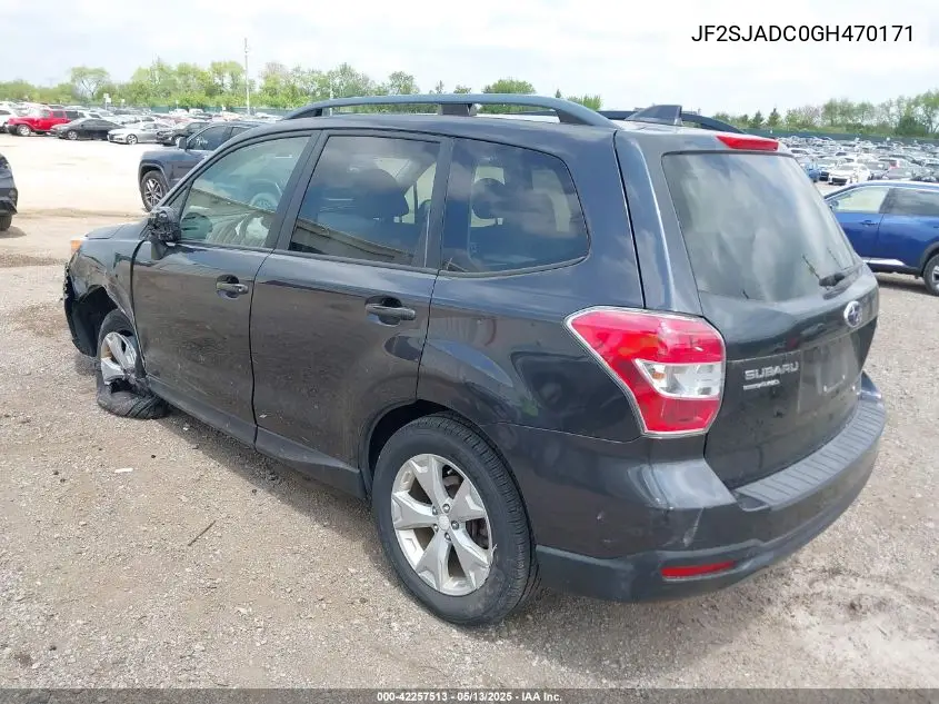 2016 Subaru Forester 2.5I Premium VIN: JF2SJADC0GH470171 Lot: 42257513