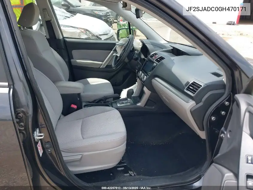 2016 Subaru Forester 2.5I Premium VIN: JF2SJADC0GH470171 Lot: 42257513
