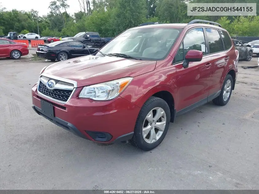 2016 Subaru Forester 2.5I Premium VIN: JF2SJADC0GH544155 Lot: 42618452