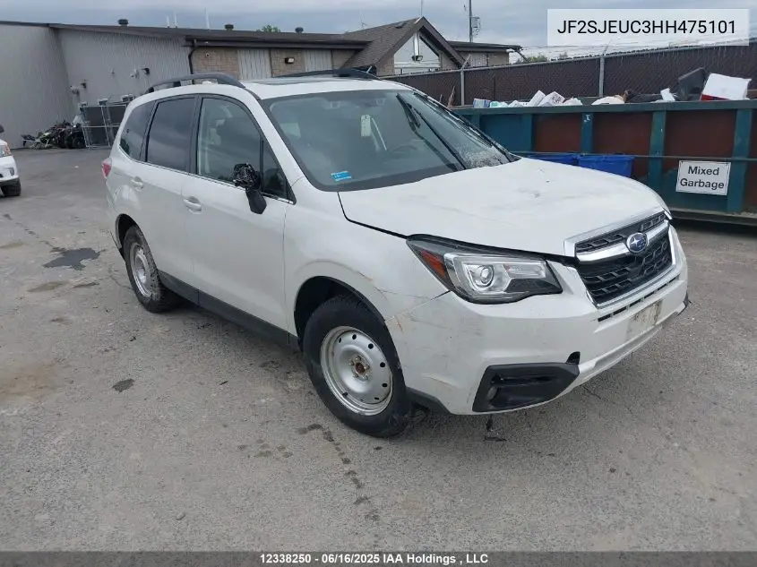 2017 Subaru Forester 2.5I Limited VIN: JF2SJEUC3HH475101 Lot: 12338250