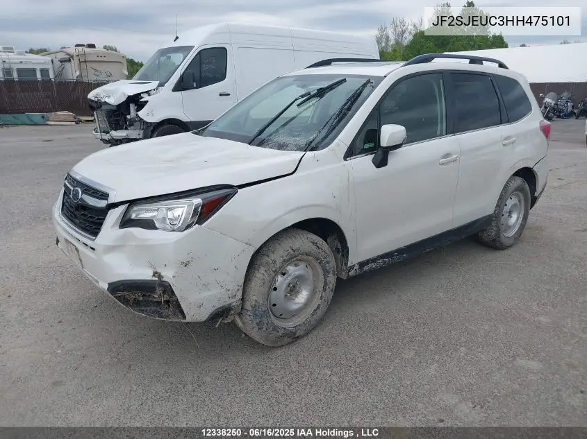 2017 Subaru Forester 2.5I Limited VIN: JF2SJEUC3HH475101 Lot: 12338250