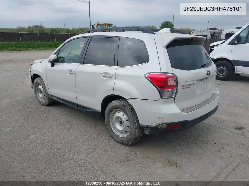 2017 Subaru Forester 2.5I Limited VIN: JF2SJEUC3HH475101 Lot: 12338250