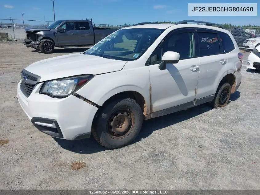 2017 Subaru Forester I VIN: JF2SJEBC6HG804690 Lot: 12343082