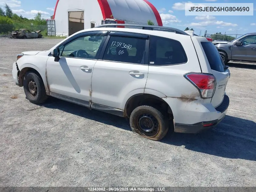 2017 Subaru Forester I VIN: JF2SJEBC6HG804690 Lot: 12343082
