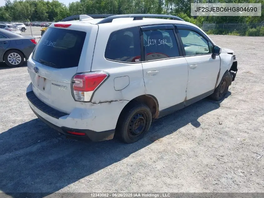 2017 Subaru Forester I VIN: JF2SJEBC6HG804690 Lot: 12343082