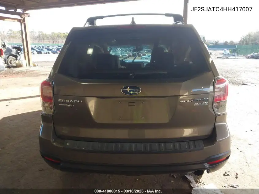 2017 Subaru Forester 2.5I Touring VIN: JF2SJATC4HH417007 Lot: 41806015