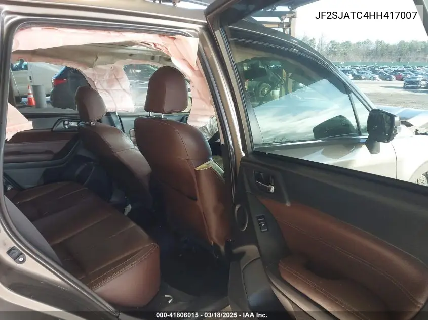 2017 Subaru Forester 2.5I Touring VIN: JF2SJATC4HH417007 Lot: 41806015