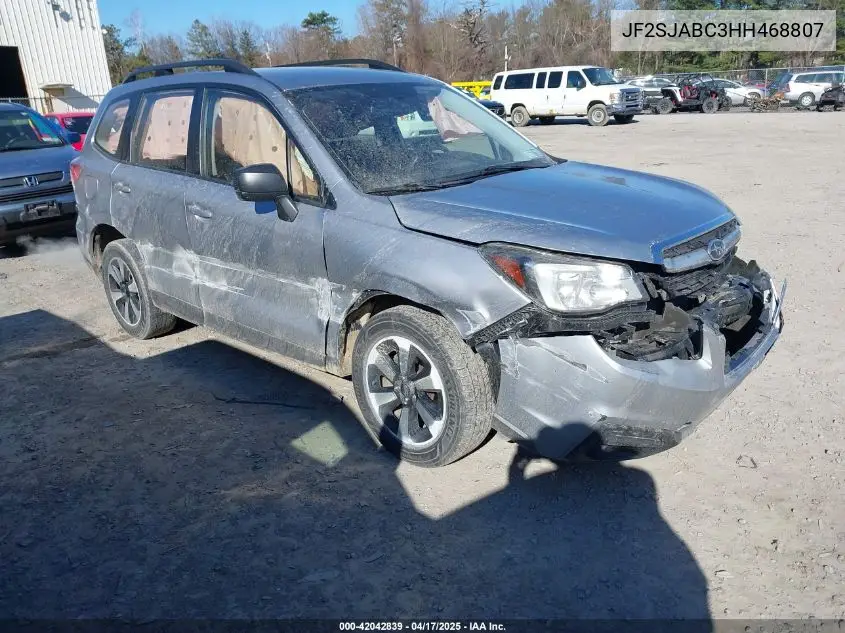 2017 Subaru Forester 2.5I VIN: JF2SJABC3HH468807 Lot: 42042839