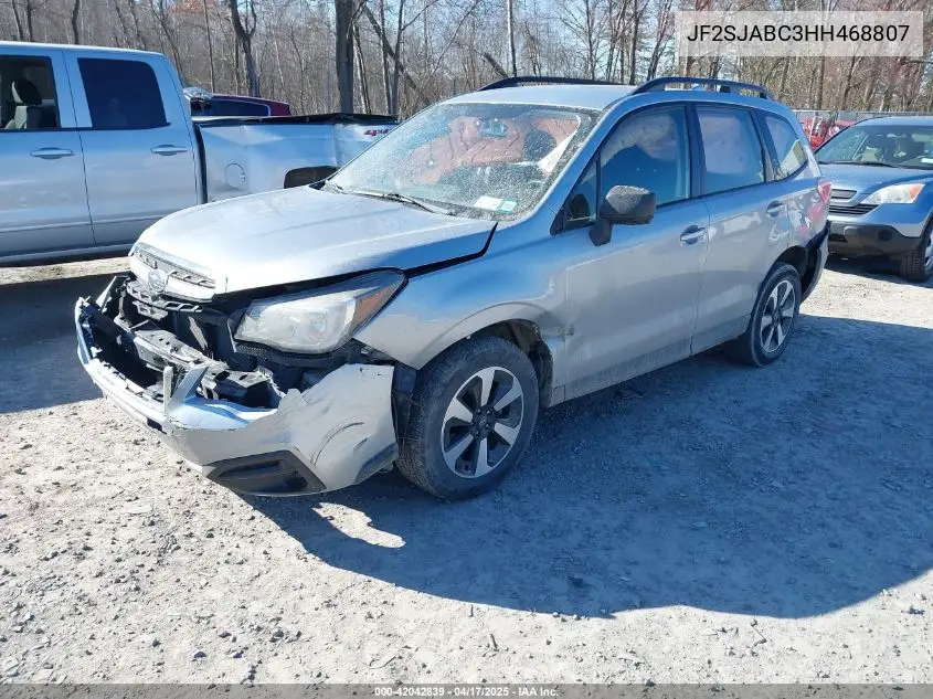 2017 Subaru Forester 2.5I VIN: JF2SJABC3HH468807 Lot: 42042839