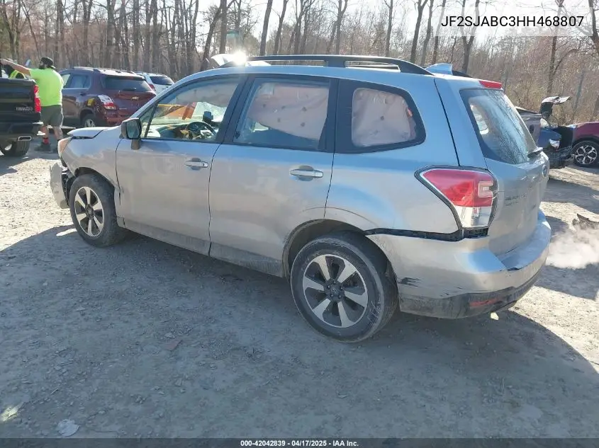 2017 Subaru Forester 2.5I VIN: JF2SJABC3HH468807 Lot: 42042839