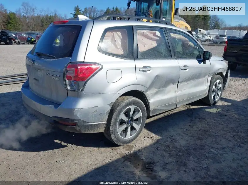 2017 Subaru Forester 2.5I VIN: JF2SJABC3HH468807 Lot: 42042839