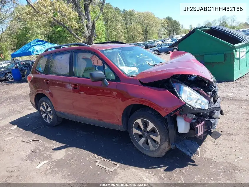 2017 Subaru Forester 2.5I VIN: JF2SJABC1HH482186 Lot: 42179773